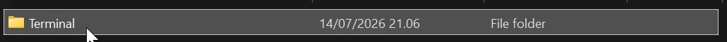 The Terminal folder